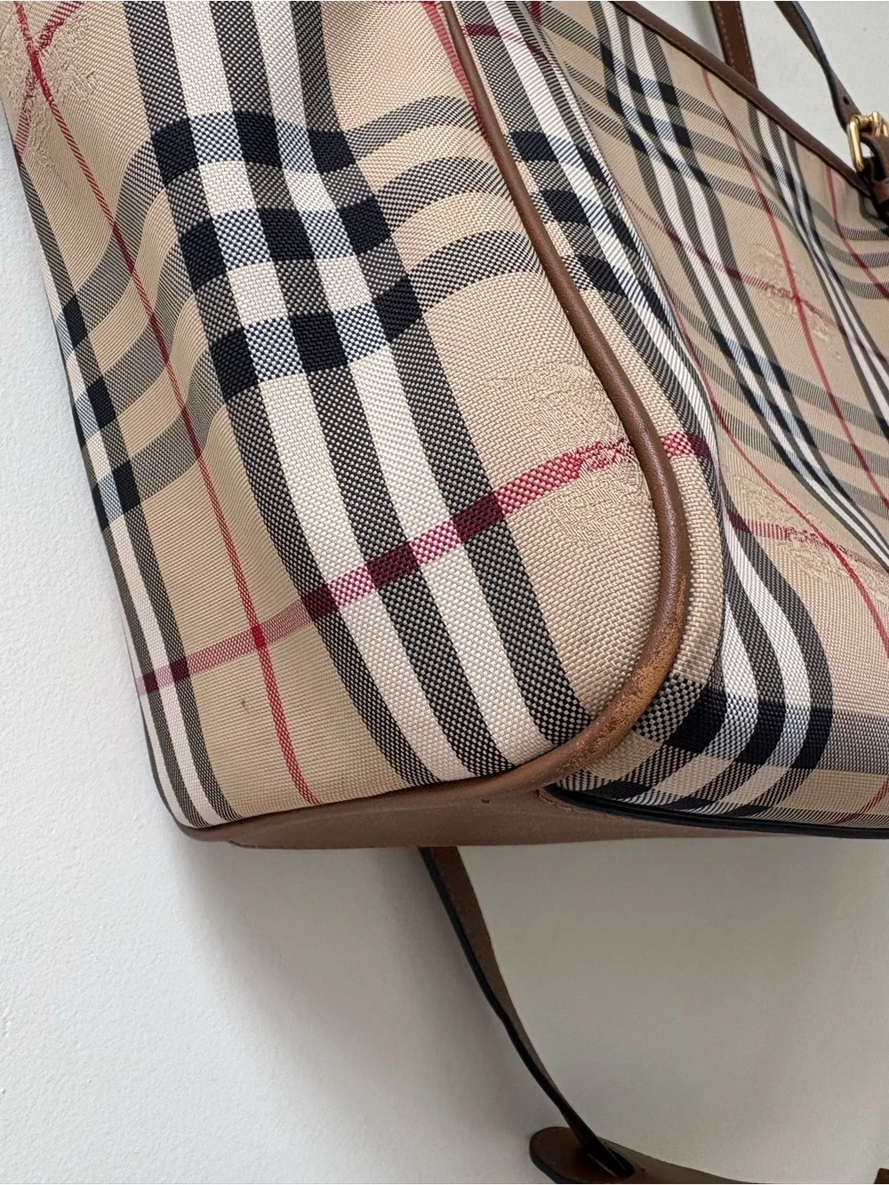 Burberry Haymarket Tote Diaper Bag